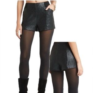 BCBGeneration Black Shimmer Dress Shorts